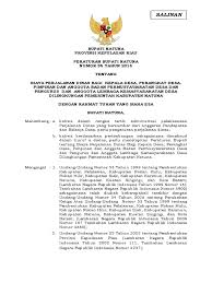 Surat dinas adalah sebuah surat yang dibuat dengan bahasa formal dari suatu instansi baik pemerintah maupun perihal perihal menjelaskan secara singkat maksud dan tujuan keluarnya surat tersebut. Perbup Perjalanan Dinas Aparatur Desa