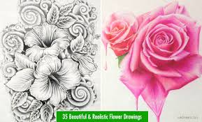 Continue adding on bigger petals. 45 Beautiful Flower Drawings And Realistic Color Pencil Drawings