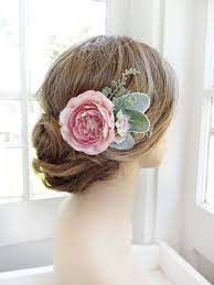 Pink Hair Flower Bridal Hair Clip Wedding Headpiece Peony Etsy Pink Flower Hair Clip Pink Flower Hair Wedding Hair Clips