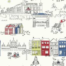 Brighton Wallpaper In Multicolour With A Metallic Finish By Statement From B And Q Brighton Metallic Wallpaper Wall Stickers Wallpaper