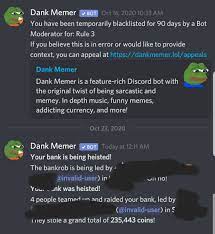 This command will allow you to customize the number of days the bot uses as minimum age for a user account, if details: I Got Banned For Alt I Appealed Cause I Dont Have Any And Now This How Is This Allowed Dankmemer