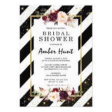 Elegant Floral Black And White Stripe Bridal Shower Invitation These Elegant Wedding Sho Bridesmaid Invitation Bridal Shower Wine Label Be My Bridesmaid Cards