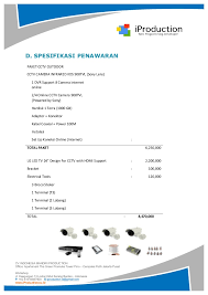 Contoh surat penawaran jasa katering. Proposal Penawaran Live Cctv Online