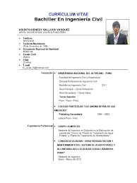 Lugar y fecha de nacimiento: Ejemplo De Curriculum Vitae Para Ingeniero Civil Ejemplo Sencillo