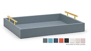 Read on to see our picks for best no matter your decor or storage needs, affordable ottomans can double as coffee tables and provide the perfect solution for all your design dilemmas. Esther Decorative Coffee Table Tray Black And Silver Wood Serving Tray For Ottoman Or Centerpiece Rectangular Polished Metal Handles Beautiful Wooden Construction 16 5x12 25 Soft Matte Finish Buy Online In Cayman Islands