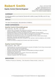 Home > cover letter > cover letter examples > chemistry > analytical chemist. Quality Control Chemist Resume Samples Qwikresume