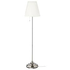 Arstid Floor Lamp With Led Bulb Nickel Plated White