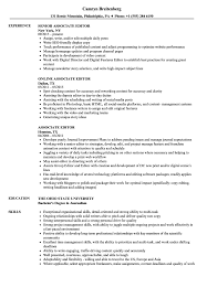 associate editor resume samples