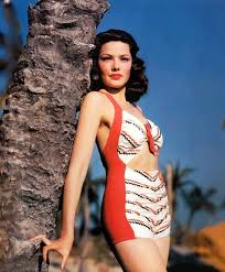 Lipstick Curls Vintage Hair Makeup Styling Gene Tierney Vintage Swimsuits Vintage Swimwear