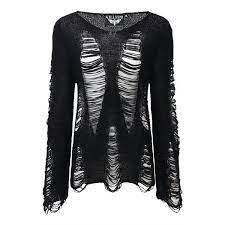 Check spelling or type a new query. Killstar Gothic Baal Black Knit Sweater Liked On Polyvore Featuring Tops Sweaters Ripped Knit Sweater Ripped S Destroyed Sweater Ripped Sweater Black Knit