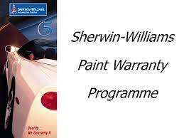 We did not find results for: Sherwin Williams Paint Warranty Programme Introduction Sw Objectives Short Summary Key Facts Selection Warranty Process Customer Satisfaction Ppt Download