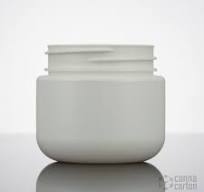 30 dram Round Bottom Plastic Jar - White