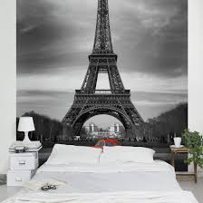 Carta Da Parati Bianco E Nero Vista Della Torre Eiffel Per Camera Da Letto Carta Da Parati Carta Da Parati Bianca Torre Eiffel
