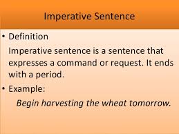 Imperative sentences are requests, suggestions, advice, or commands. What Is Imperative Sentence Definition Know It Info