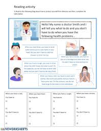 Vocabulary do, go or play. Health Problems Online Pdf Exercise