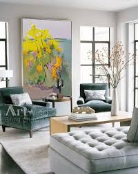 Large Green Canvas Art Abstract Painting Teal Wall Art Decor Etsy In 2020 Living Room Modern Elegant Living Room Luxury Living Room