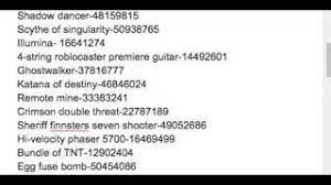 The boombox and there are several different variants available in the roblox store. Over 100 Gear Codes For Roblox Youtube