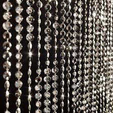 Crystal Bead Curtain Hanging Decor 6 Feet Silver Beaded Curtains Hanging Decor Crystal Curtains