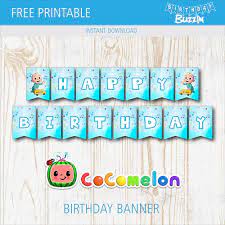 Invitation maker is your online. Free Printable Cocomelon Birthday Banner Birthday Buzzin
