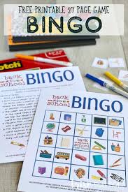 Different Bingo Games To Play Back To School Bingo Free Printable Game 25 Game Cards Included In 2020 Free Printable Games Back To School Printable Games