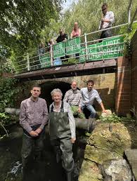 Jenny Jones, Adrian, Toby and Anthony, in the Waveney Water