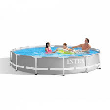 Intex 26742 Round Above Ground Pool Prism Frame Greywood 457x122 Cm