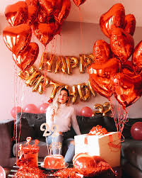 Red And Gold Birthday Decoration