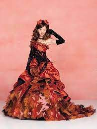 Halloween Wedding Dress In Orange And Black From Weddingdressfantasy Com Halloween Wedding Dresses Halloween Wedding Gown Peach Wedding Dress