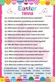 Dustyn deerman 7 min quiz there's no. 60 Easter Trivia Questions Answers For Kids Adults Meebily