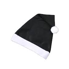 Christmas santa hat dining chair back covers party xmas chair table decoration. 5821gc Christmas Santa Hat In Black With White Trim