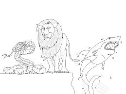 Spiritually the lion symbolizes the message that your greatest power is found deep within the heart; Snake Lion And Shark By Blababgus On Deviantart