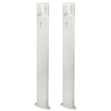 2er Set Led Edelstahl Steh Lampen Bewegungs Sensor Garten Weg Hof