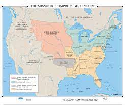 In the north, attitudes against enslavement were growing increasingly strong, and as time passed the passions over the issue threatened repeatedly to shatter the union. 022 The Missouri Compromise 1820 1821 Kappa Map Group