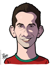 €800th.* jan 12.facts and data. Portugal 2014 Joao Moutinho Cartoon Caricature