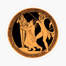 The instant when dawns upon him the terrible realization that romans in official speeches, wishing to extol the virtues of an emperor, always referred to ajax. Ajax And Cassandra Greek Pottery Poster By Epistemomania Redbubble