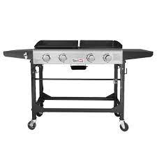 Royal Gourmet Gd401 4 Burner Portable Flat Top Gas Grill And Griddle Combo With Folding Legs Walmart Com Walmart Com