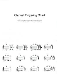 basic clarinet fingering chart saxophone clarinet and