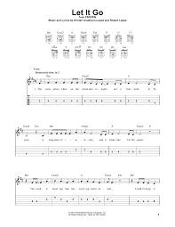 Consequently, these tabs are a personal interpretation of a musical arrangement by a guitar pro user and do not intend to provide a precise tab of the artist. Let It Go From Frozen Easy Guitar Tab Print Sheet Music Now