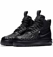 Air Force 1 Black Swoosh Gum Sole Main Image Nike Lunar Force 1 Waterproof Duckboot Women Nike Lunar Duck Boots Studded Shoes