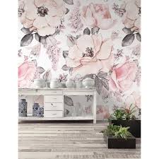 Beautiful hand painted watercolor roses. Soft Pink Rose Flower Pattern Removable Textile Wallpaper Overstock 31419712
