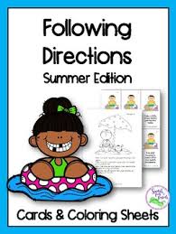 One player makes a scene, then describes. Following 2 Step Directions Coloring Worksheets Teaching Resources Tpt