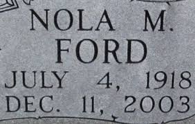 Nola Mae Hand Ford (1918-2003)