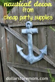 Outdoor Anchor Wreath From Cheap Party Supplies Nautical Outdoor Decor Nautical Decor Diy Nautical Decor
