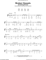 Piano › piano solo (8) › piano and voice (1) guitar › guitar solo (with tabs) (4) › guitar solo (standard notation) (2) trumpet › trumpet (bb) or bugle, piano or organ (2). Houston Broken Vessels Amazing Grace Sheet Music For Guitar Solo Chords