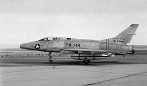 Fighter of the korean war, into a supersonic design. The North American F 100 Super Sabre