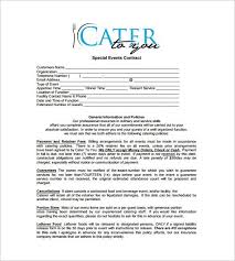 Special Events Catering Contract Free Download In Pdf In 2020 Starting A Catering Business Catering Services Catering
