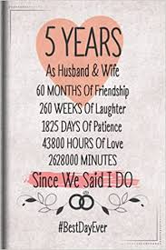 I just wanna thank everyone for taking time out of thier day to watch my videos. Amazon In Buy 5 Years As Husband And Wife Since We Said I Do Funny 5th Couple Wedding Anniversary Gift For Both Her And Him Lined Notebook 100 Pages 6 In X 9