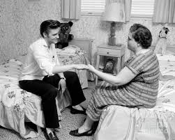 Elvis wants the funeral conducted at the. Elvis Presley And His Mother Gladys 1956 Cropped Photograph By The Harrington Collection