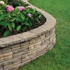 Anchor Natural Impressions 4 In X 12 In Charcoal Tan Flagstone Concrete Retaining Wa Front House Landscaping Landscaping Retaining Walls Diy Garden Fountains