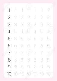 Then color one of the stars. Free Handwriting Pages For Writing Numbers Learning Numbers Royalty Free Cliparts Vectors And Stock Illustration Image 127189384